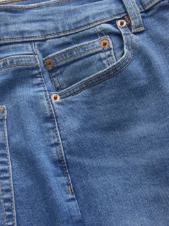 Jeans|Next - Mid Rise Stretch Bootcut Jeans Middenblauw denim