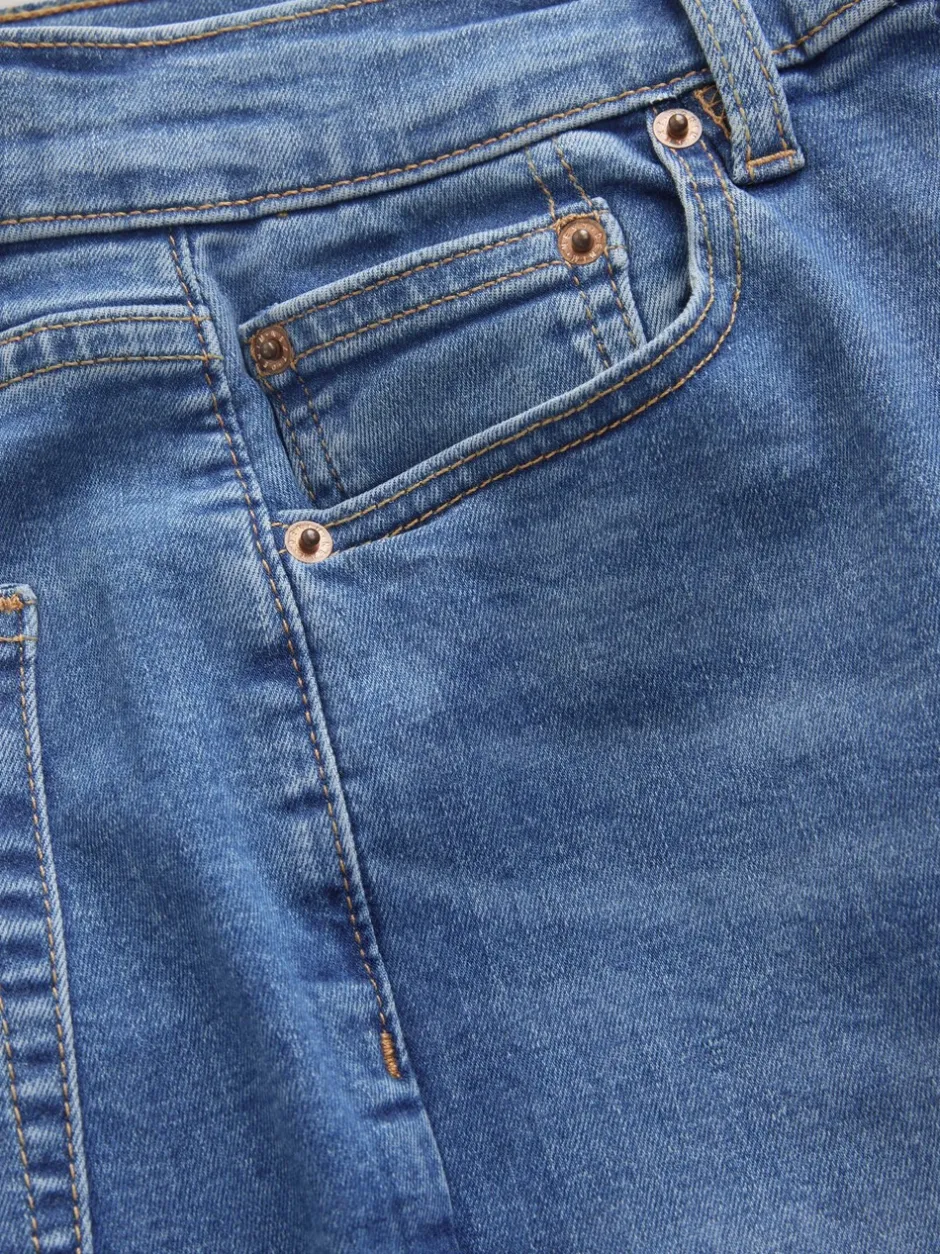 Jeans|Next - Mid Rise Stretch Bootcut Jeans Middenblauw denim