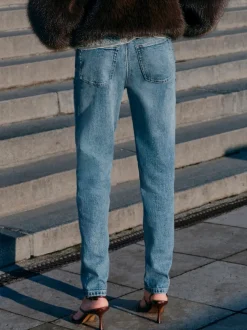 Jeans*Next - Mom Comfort Jeans met Stretch Column Middenblauw denim