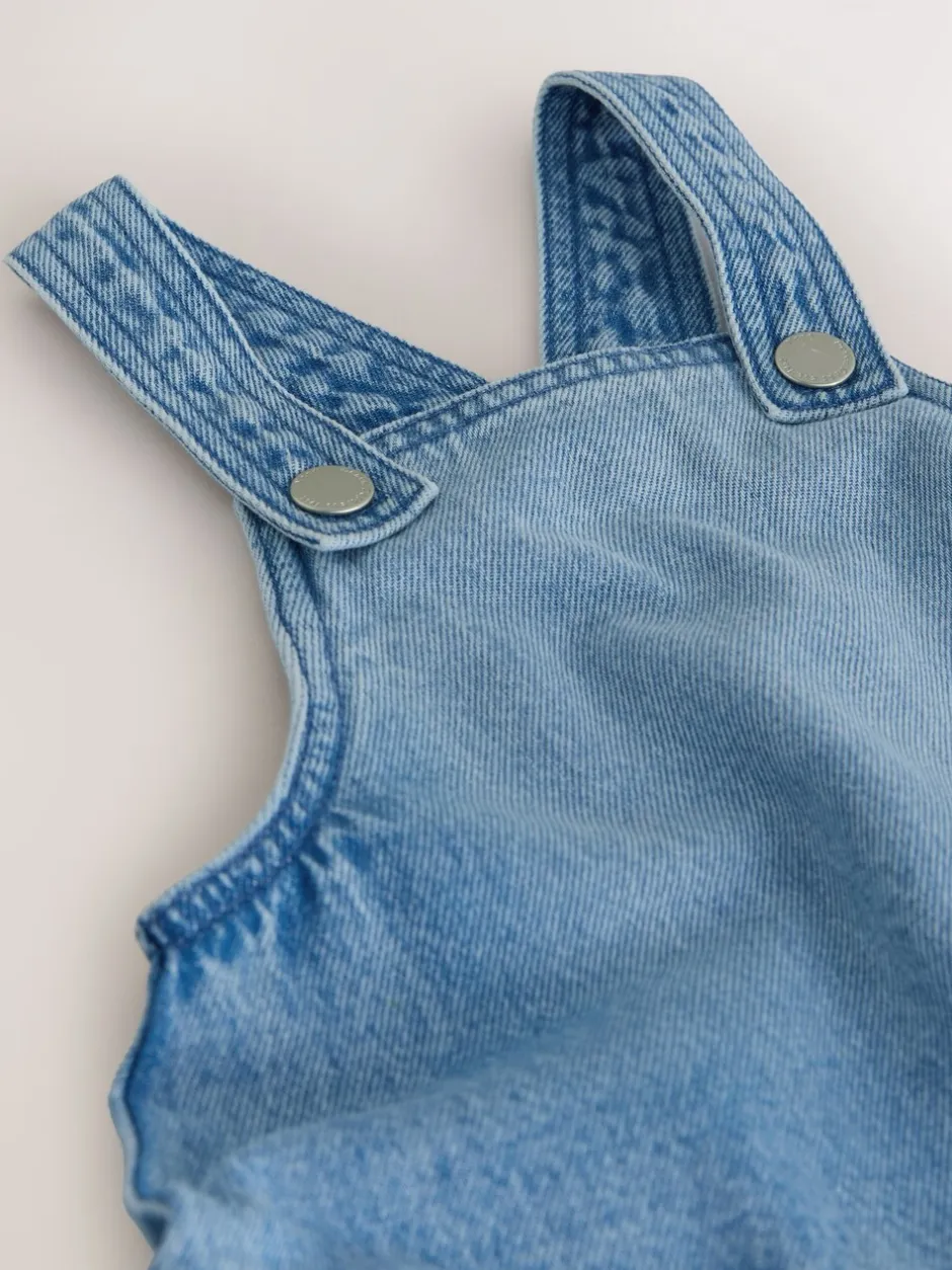 Jurken|Next Middenblauw denim - Peplum Pinafore Dress (3mths-8yrs)