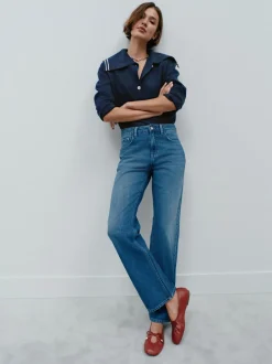 Jeans|Next - Straight Leg Jeans Middenblauw denim