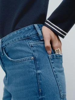 Jeans|Next - Straight Leg Jeans Middenblauw denim
