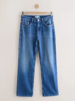 Jeans|Next - Straight Leg Jeans Middenblauw denim