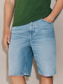 Shorts*Next - EDIT Jort denim shorts Middenblauw met wassing