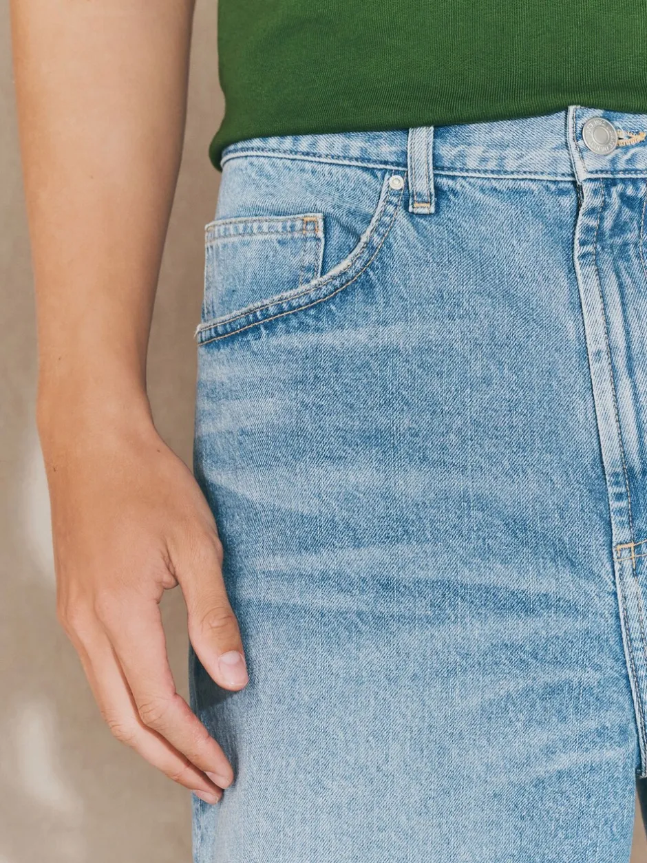 Shorts*Next - EDIT Jort denim shorts Middenblauw met wassing