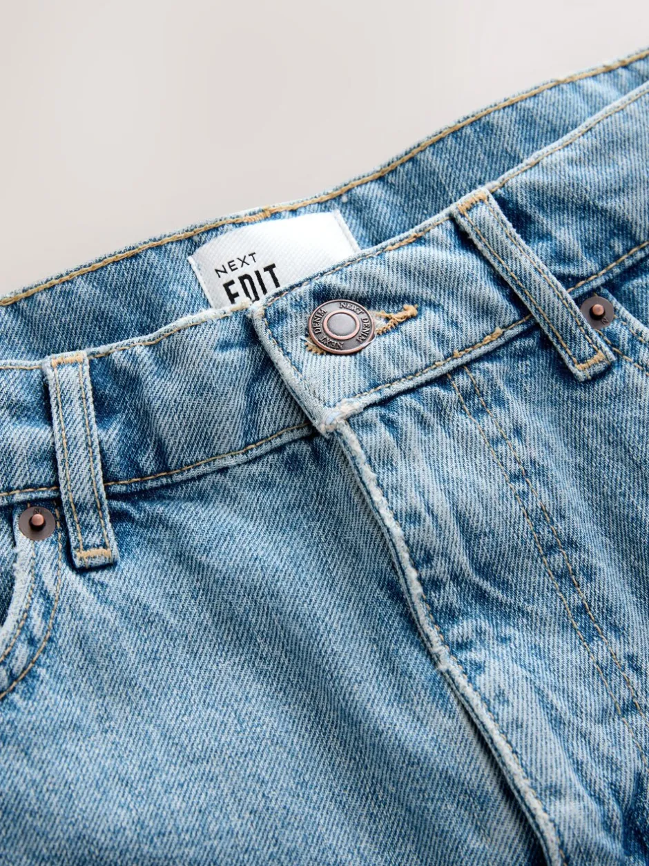 Shorts*Next - EDIT Jort denim shorts Middenblauw met wassing