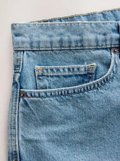 Shorts*Next - EDIT Jort denim shorts Middenblauw met wassing