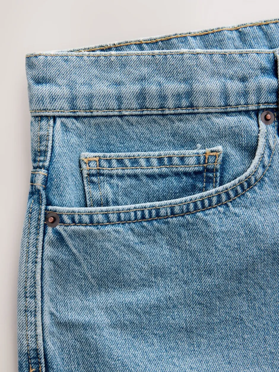 Shorts*Next - EDIT Jort denim shorts Middenblauw met wassing