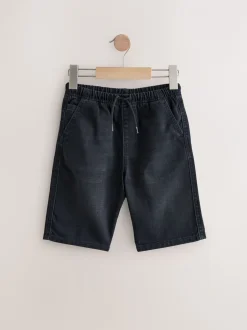 Shorts|Next - Bermuda denim shorts met elastische taille verpakking van 2 (3 - 16 jr) Middenblauw/zwart