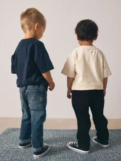 Jeans En Joggingbroeken|Jeans*Next Middenblauw/zwart denim - 2 Pack Regular Fit Comfort Stretch Jeans (3mths-7yrs)