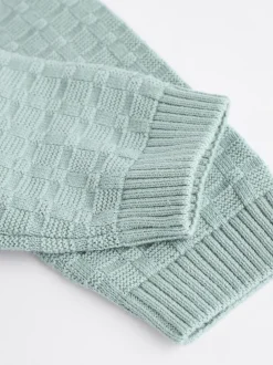 Sets En Combisets|Truien En Breisels*Next - Babyset met gebreide trui en legging van 100% katoen met textuur (0mnd -3jr) Mineraal