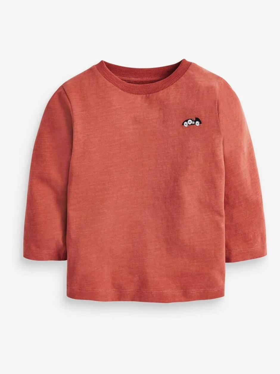 Tops|T-Shirts|Next - Set van 5 T-shirts met lange mouwen (3 mnd-7 jr) Mineraal