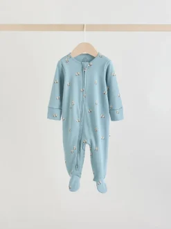 Multipacks|Babypakjes En Babypyjama's*Next - 100% katoenen babyslaapzakjes met tweewegrits verpakking van 5 (0mnd -2jr) Mineraalblauw