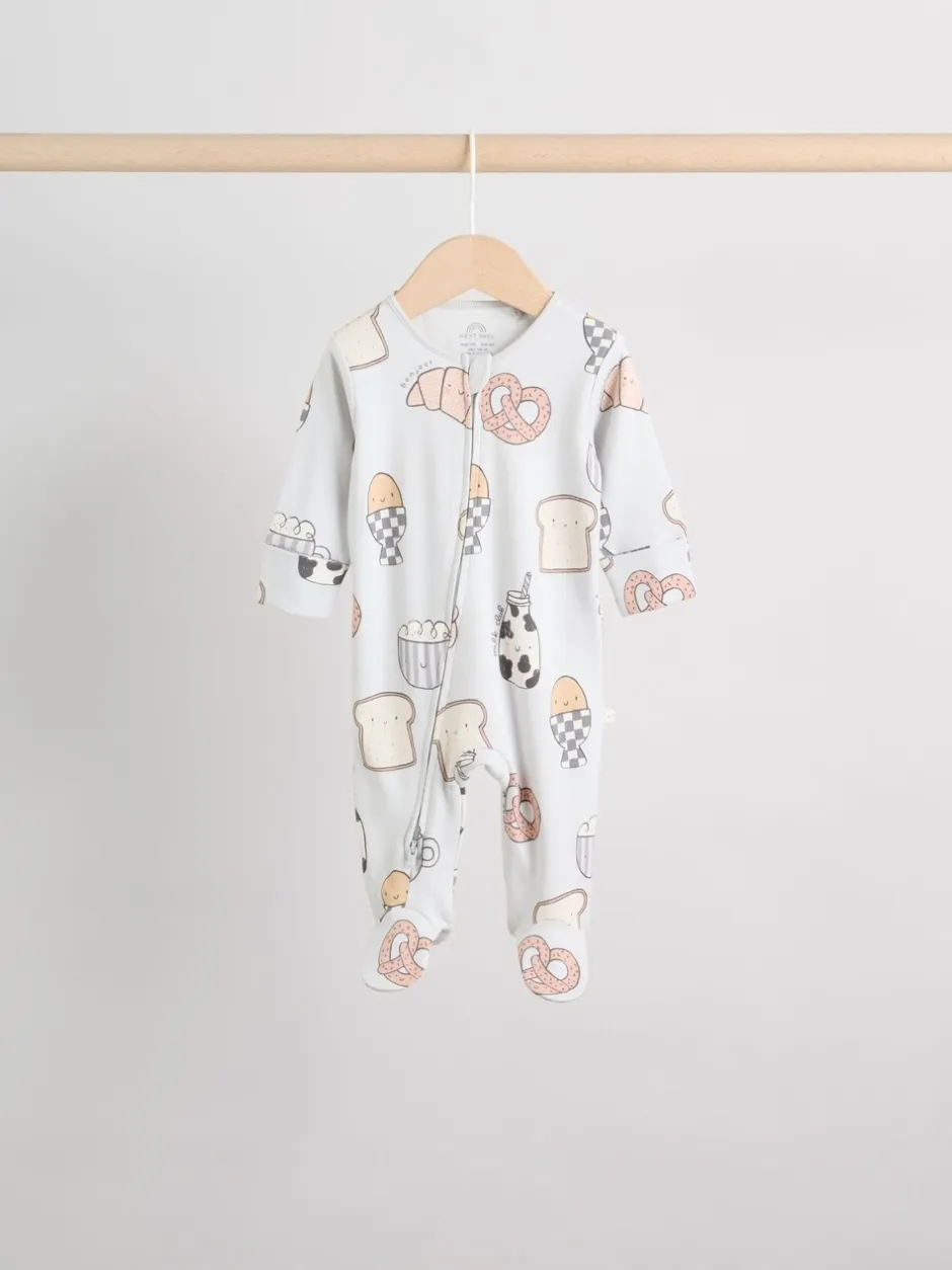 Multipacks|Babypakjes En Babypyjama's|Next Mineraalkleurig - 4 Pack Baby-pyjama's met tweewegrits (0mnd -2jr)