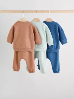 Sets En Combisets|Truien En Breisels*Next Mineraalkleurig - Baby Sweatshirt en Joggingbroeken Set 6 stuks (0mnd-3jaar)