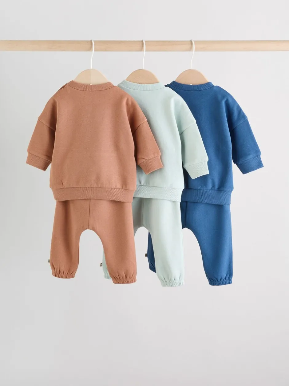 Sets En Combisets|Truien En Breisels*Next Mineraalkleurig - Baby Sweatshirt en Joggingbroeken Set 6 stuks (0mnd-3jaar)