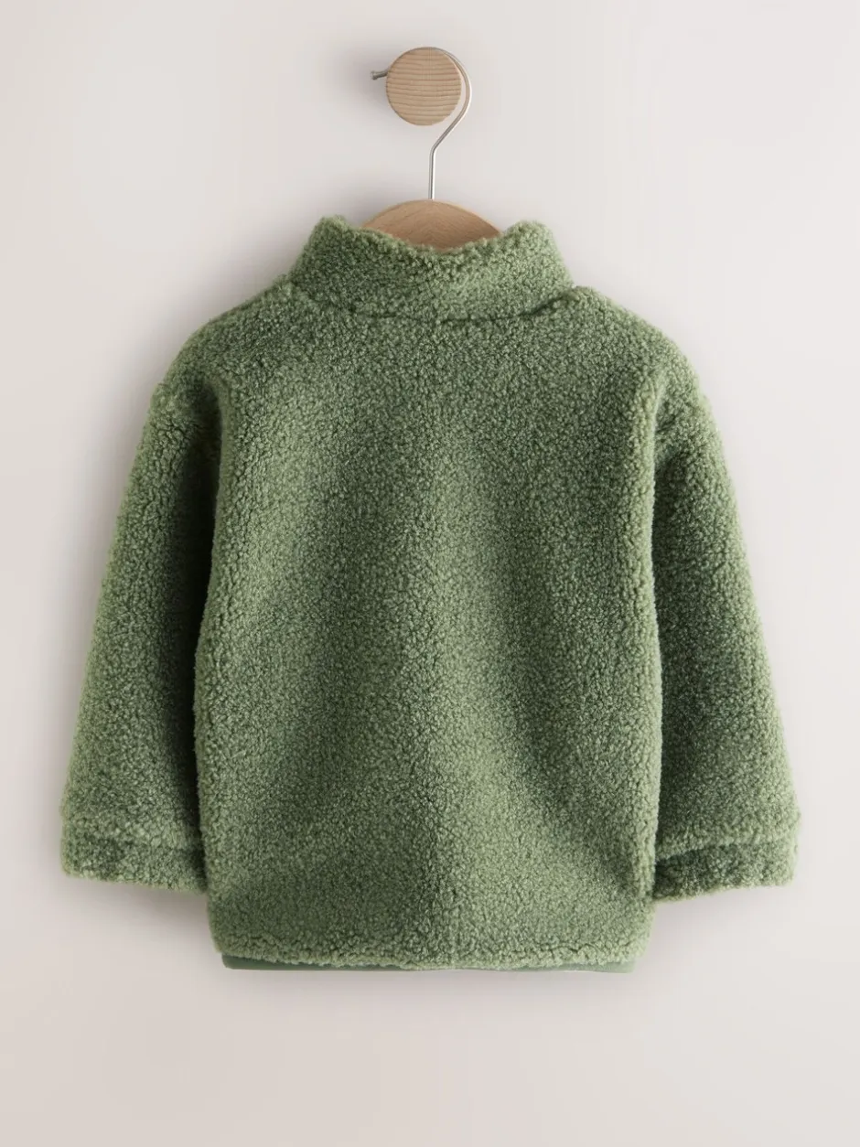 Truien En Breisels|Jassen, Jacks En Kinderwagenpakjes*Next Mineraalkleurig - Effen fleece met rits en trechterhals (3mnd-7jr)
