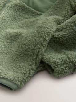 Truien En Breisels|Jassen, Jacks En Kinderwagenpakjes*Next Mineraalkleurig - Effen fleece met rits en trechterhals (3mnd-7jr)