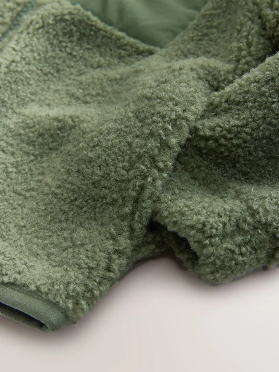 Truien En Breisels|Jassen, Jacks En Kinderwagenpakjes*Next Mineraalkleurig - Effen fleece met rits en trechterhals (3mnd-7jr)