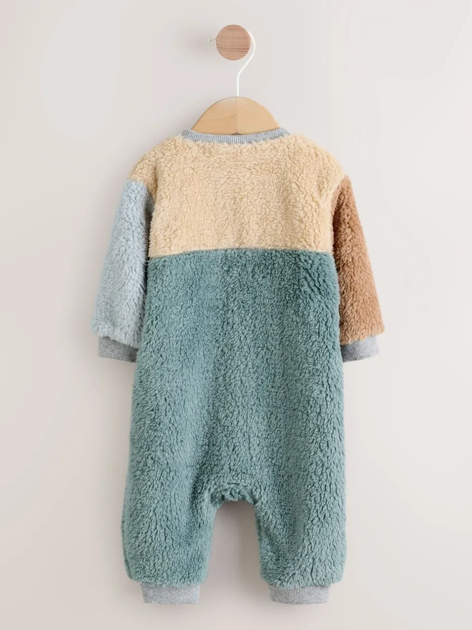 Babypakjes En Babypyjama's|Next Mineraalkleurig - Kleurgeblokkeerde fleece pyjama