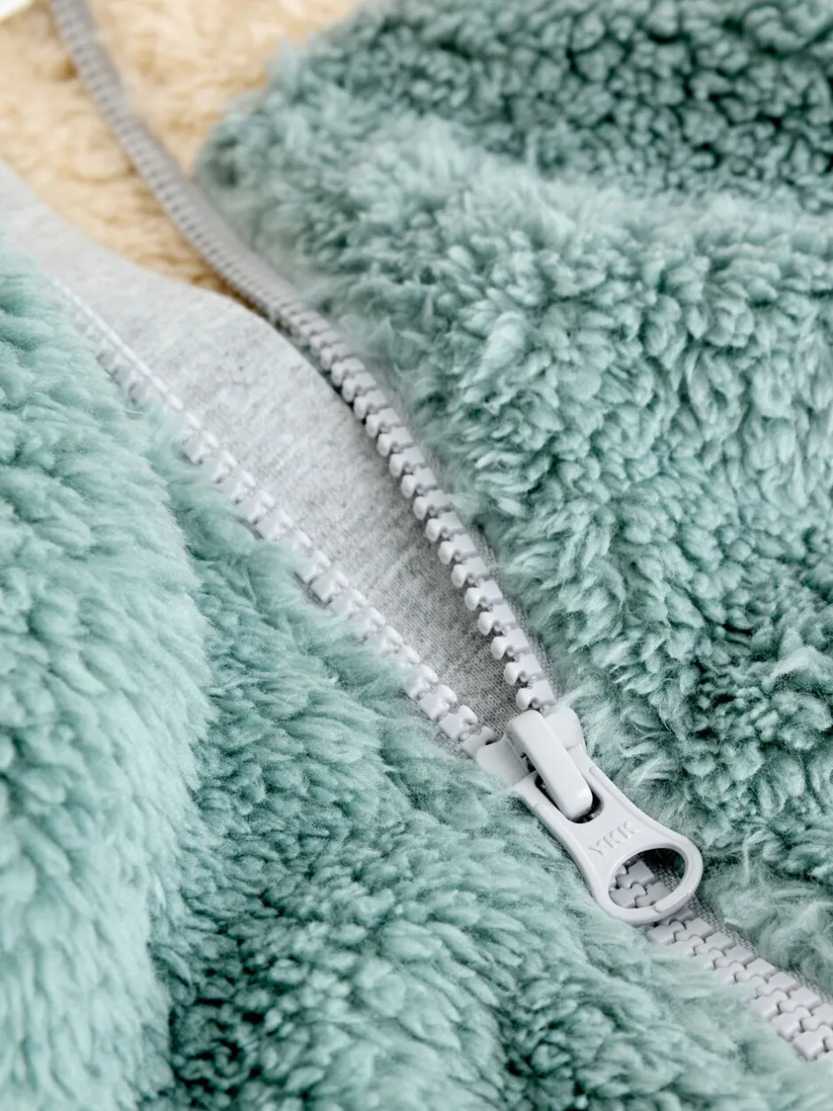 Babypakjes En Babypyjama's|Next Mineraalkleurig - Kleurgeblokkeerde fleece pyjama