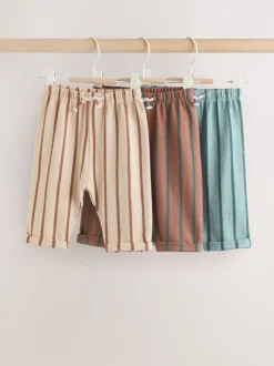 Jeans En Joggingbroeken|Joggingbroeken*Next Mineraalkleurig - Set van 3 baby joggingbroeken met rechte pijpen (0mnd-2jr)