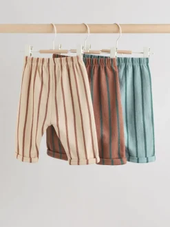 Jeans En Joggingbroeken|Joggingbroeken*Next Mineraalkleurig - Set van 3 baby joggingbroeken met rechte pijpen (0mnd-2jr)