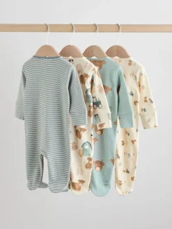 Babypakjes En Babypyjama's|Multipacks|Next Mineraalkleurig - Verpakking van 4 Hamish-babypyjama's (0-2jr)