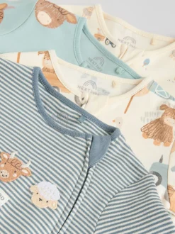 Babypakjes En Babypyjama's|Multipacks|Next Mineraalkleurig - Verpakking van 4 Hamish-babypyjama's (0-2jr)