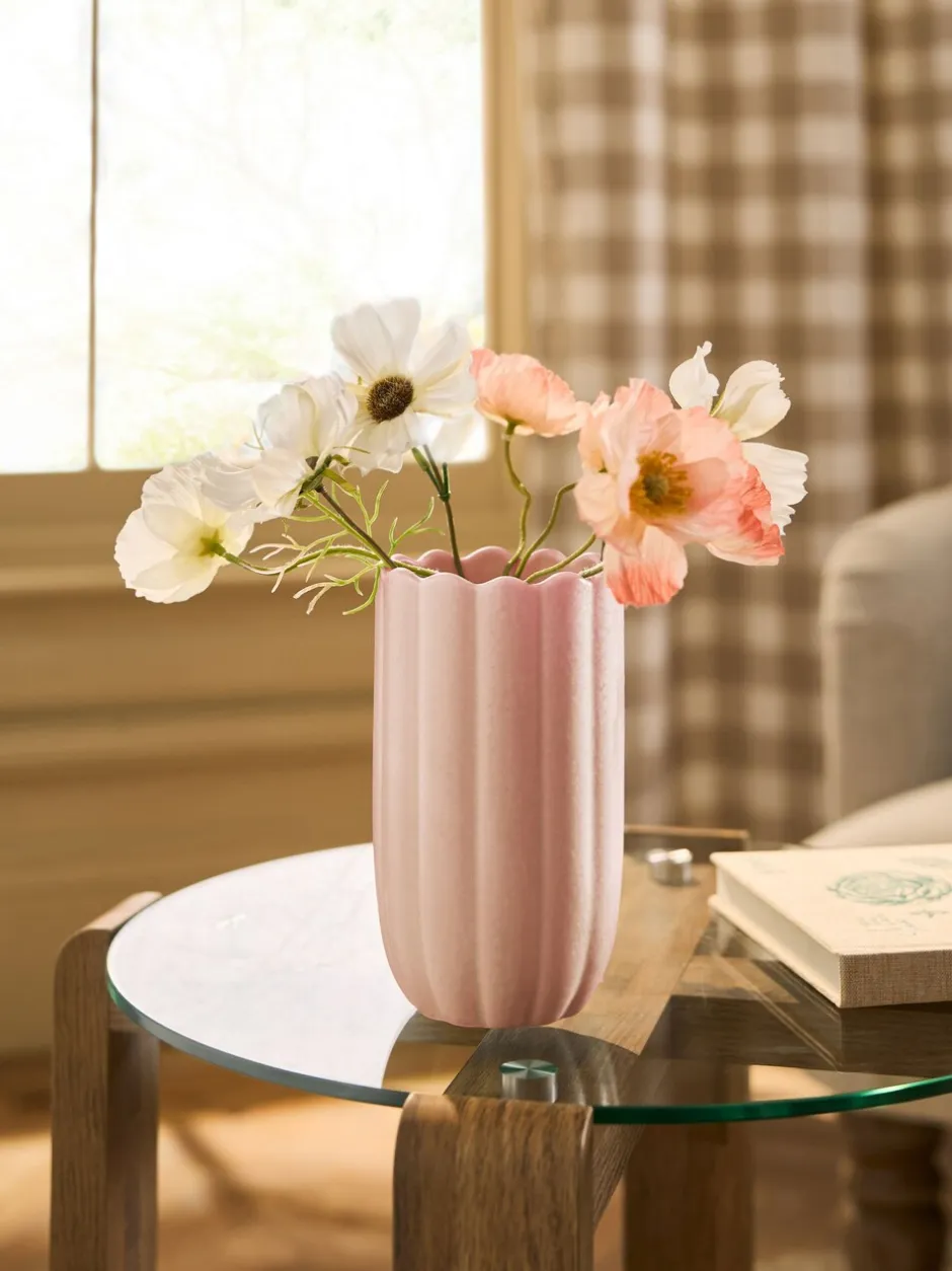 Vazen*Next Mini Ceramic Scalloped Vase