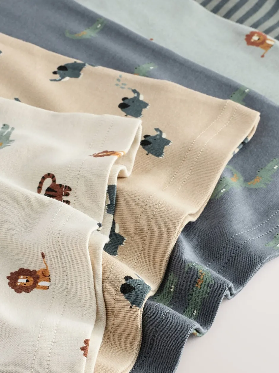 Tops|Multipacks|Next - 100% katoenen hemden set van 5 (1.5 - 8 jr) Mini-safariprint