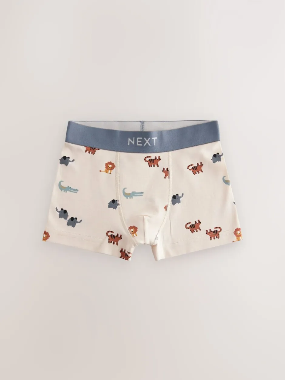Ondergoed|Next - Junior karakter trunks 5 verpakking (1,5-16jr) Mini-safariprint