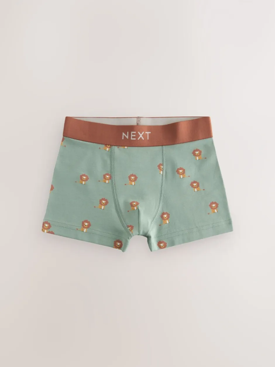 Ondergoed|Next - Junior karakter trunks 5 verpakking (1,5-16jr) Mini-safariprint