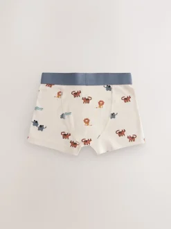 Ondergoed|Next - Junior karakter trunks 5 verpakking (1,5-16jr) Mini-safariprint