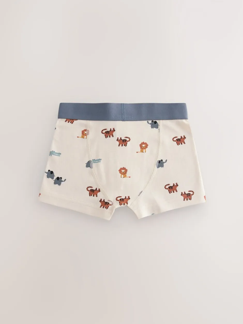 Ondergoed|Next - Junior karakter trunks 5 verpakking (1,5-16jr) Mini-safariprint