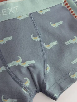 Ondergoed|Next - Junior karakter trunks 5 verpakking (1,5-16jr) Mini-safariprint