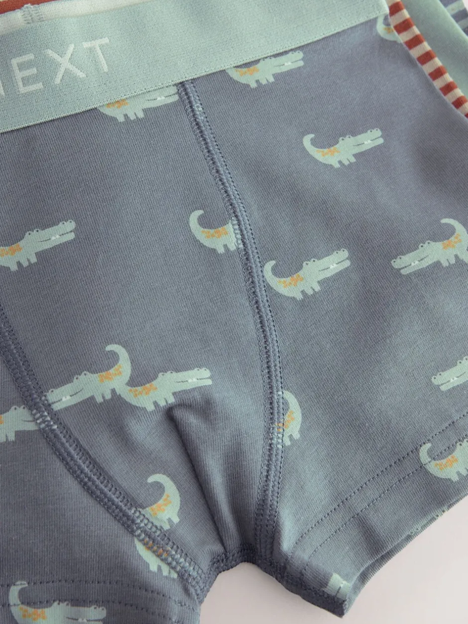 Ondergoed|Next - Junior karakter trunks 5 verpakking (1,5-16jr) Mini-safariprint