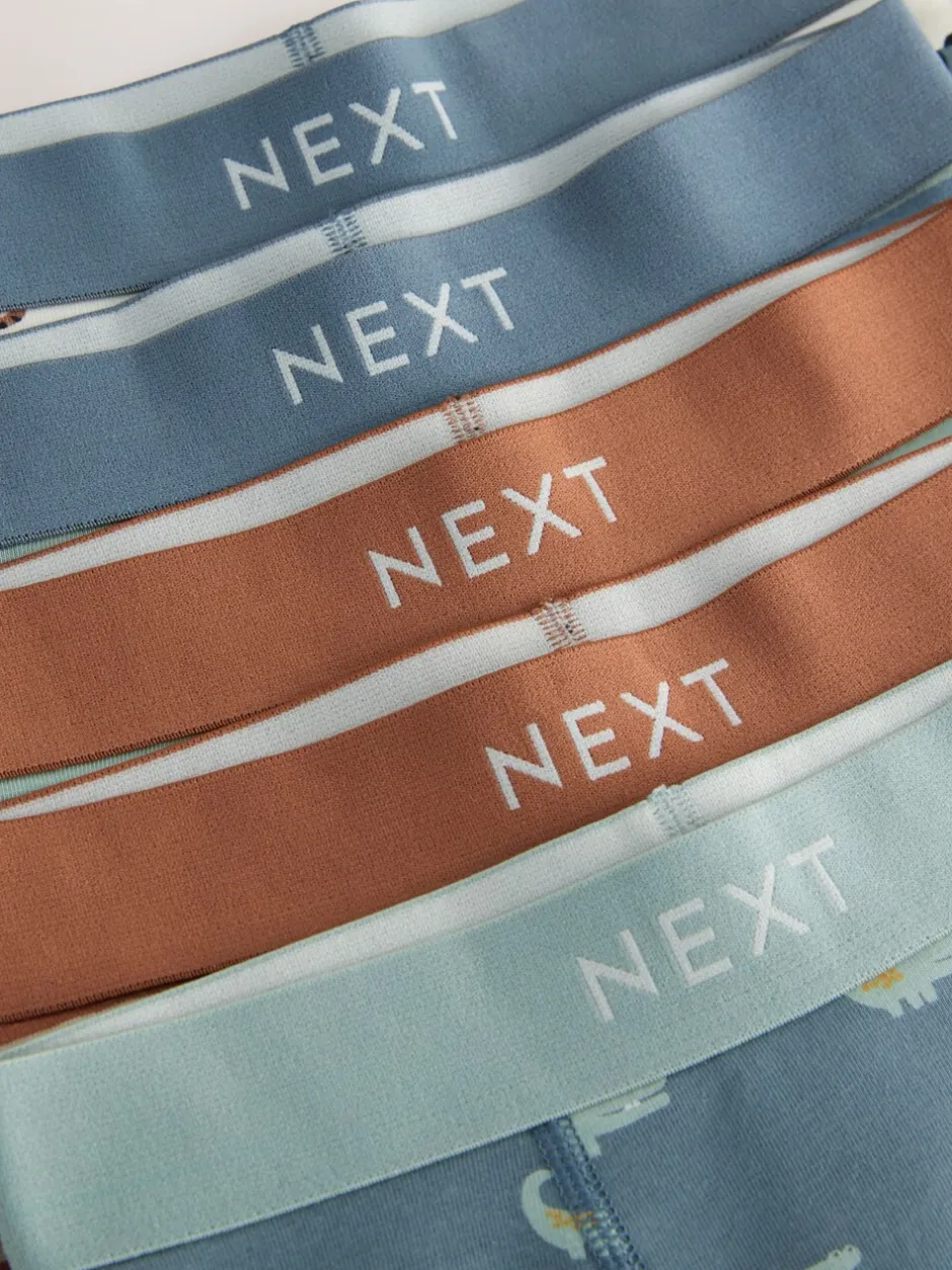 Ondergoed|Next - Junior karakter trunks 5 verpakking (1,5-16jr) Mini-safariprint