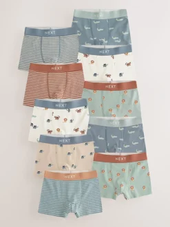 Multipacks|Ondergoed|Next Mini-safariprint - Verpakking van 10 trunks (1,5-16jr)