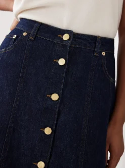 Rokken|Mint Velvet - Denim midirok
