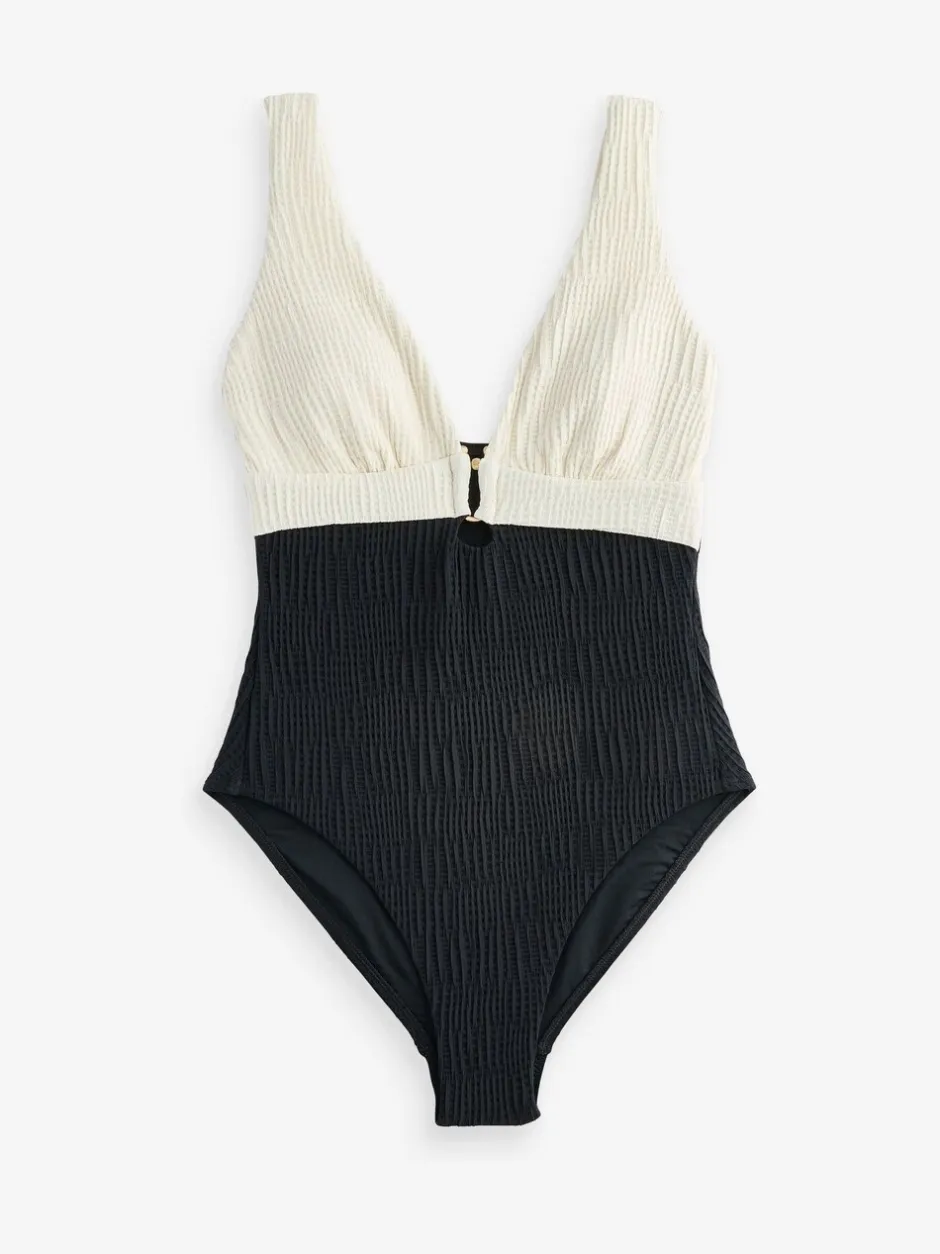 Badkleding*Mint Velvet Hardwear Plunge Tummy Control Zwempak