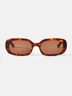 Zonnebril|Mint Velvet Tortoiseshell Rectangle Sunglasses