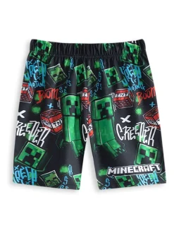 Nachtkleding En Pyjama's|Pyjama's|Vanilla Underground - Boys 100% Cotton Minecraft Short Sleeve Short Leg Pyjamas Set Pack of 2 Mintblauw
