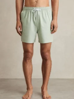Badkleding|Reiss Mintgroen - Cliff Zwembroek met trekkoord