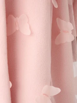 Gelegenheidskleding|Miss Pink Jacket and Tulle Appliqué Butterfly Dress Set