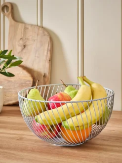 Keukenopslag*Next Moderna fruitschaal van draad Grijs