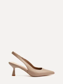 Schoenen Met Hakken|Linzi Mokka - Presley pumps met naaldhakken en spitse neus
