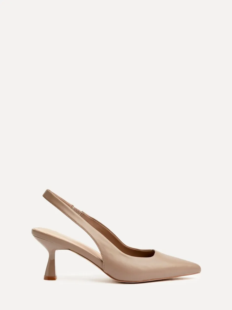 Schoenen Met Hakken|Linzi Mokka - Presley pumps met naaldhakken en spitse neus