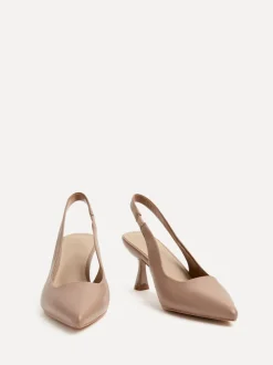 Schoenen Met Hakken|Linzi Mokka - Presley pumps met naaldhakken en spitse neus