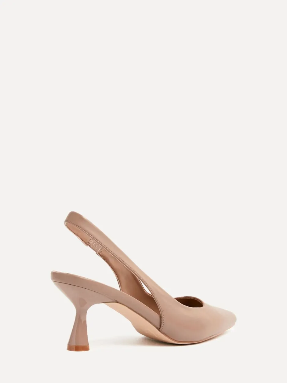Schoenen Met Hakken|Linzi Mokka - Presley pumps met naaldhakken en spitse neus